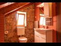 Ferienhaus Three holiday homes: H1 Azur (4), H2 Wood (4), H3 Ston (4+2) Orebic - Halbinsel Peljesac  - Kroatien - H3 Ston (4+2): Badezimmer mit Toilette