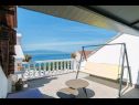 Ferienwohnungen Jure - terrace with amazing sea view: A1 Leona (6+2), A2 Ivano (6+2) Brist - Riviera Makarska  - Ferienwohnung - A1 Leona (6+2): Terasse