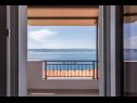 Ferienwohnungen Nina - sea view family apartments SA1A(3), A1Donji(2+1), A3(6), A4(4+1), A5(6), A6(4) Celina Zavode - Riviera Omis  - Ferienwohnung - A3(6): Meerblick