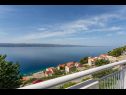 Ferienwohnungen Nina - sea view family apartments SA1A(3), A1Donji(2+1), A3(6), A4(4+1), A5(6), A6(4) Celina Zavode - Riviera Omis  - Ferienwohnung - A4(4+1): Aussicht vom Terasse
