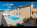 Ferienwohnungen Lux 2 - heated pool: A2(4+2), A3(4+2) Marina - Riviera Trogir  - Pool (Objekt und Umgebung)