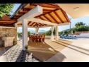 Ferienhaus Jurica-with heated pool: H(8) Nova Sela - Riviera Omis  - Kroatien - überdachte Terasse (Objekt und Umgebung)