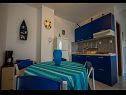 Ferienwohnungen Daju - 3 colours: A1 plavi(2+2), A2 žuti(4+1), A3 narančasti(2) Zdrelac - Insel Pasman  - Ferienwohnung - A1 plavi(2+2): Küche und Speisezimmer